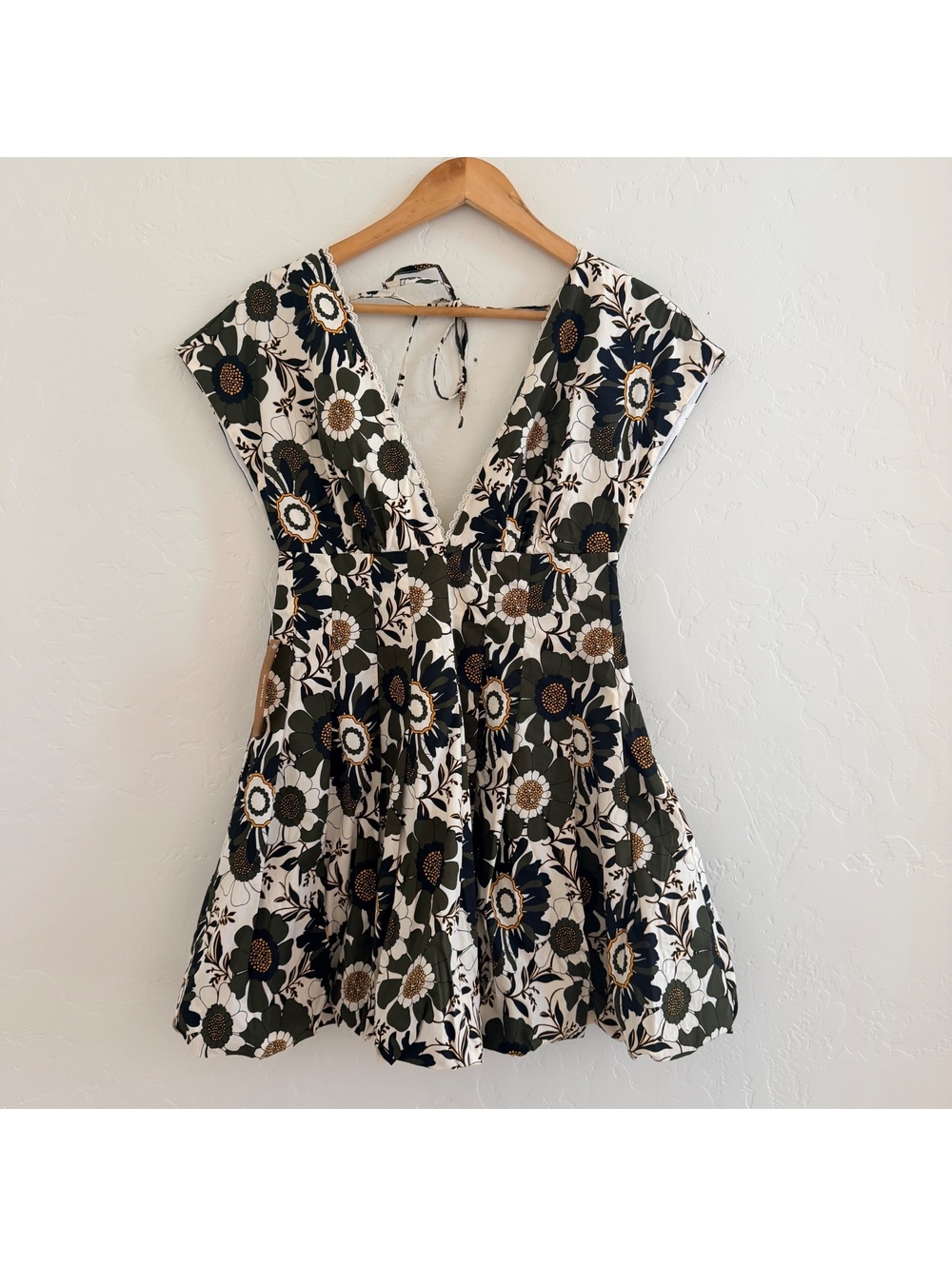 NWT O.P.T by Few Moda Retro Floral Cotton Mini Dress Size 0 Garden Party - Picture 2 of 8